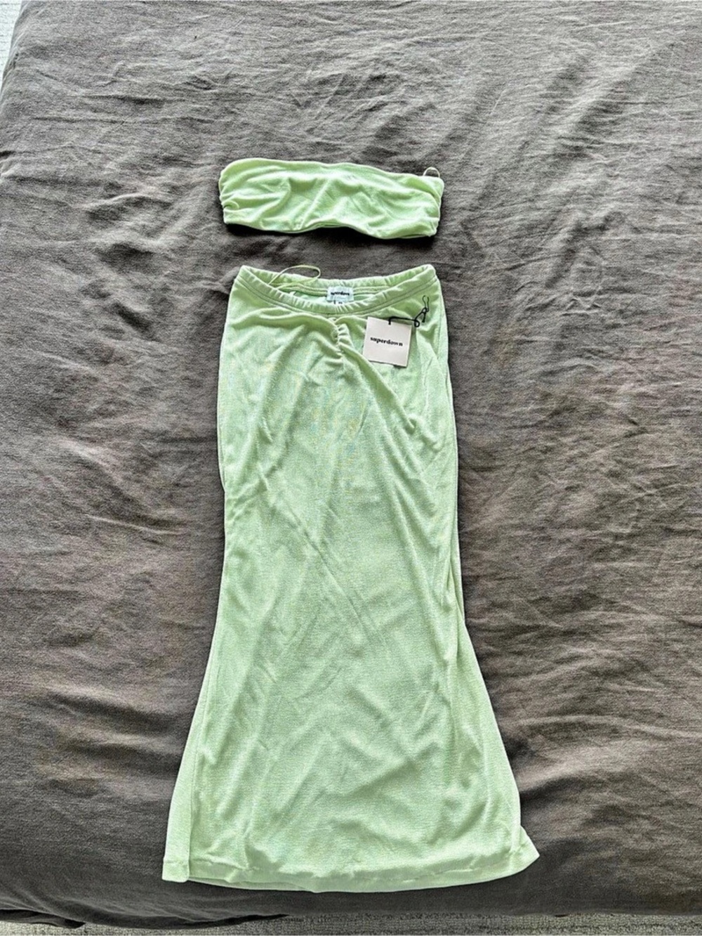 BNWT superdown Maxi Skirt Set Green